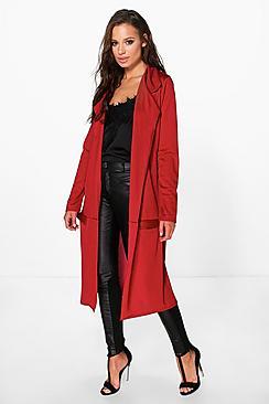 Boohoo Lauren Pocket Longline Duster