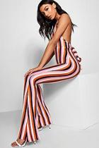 Boohoo Zendaya Striped Flared Trouser