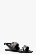 Boohoo Boutique Heidi 2 Part Embroidered Sandal Black