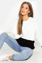 Boohoo Contrast Panel Colour Block Oversized Jumper