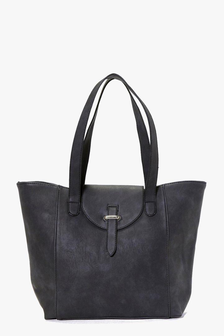 Boohoo Eva Structured Shopper Day Bag Black