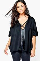 Boohoo Alisha Slouchy Kimono With Zip