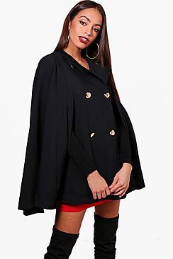 Boohoo Laura Double Breasted Cape
