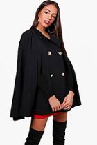 Boohoo Laura Double Breasted Cape
