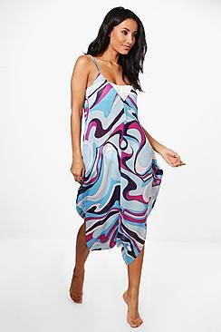 Boohoo Jasmine Colour Block Beach Harem Jumpsuit