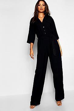 Boohoo Tall Woven Cargo Boiler Suit