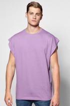 Boohoo Oversized Boxy Fit Drop Arm Hole Tank Top Lilac