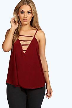 Boohoo Plus Frankie Strapy Slinky Swing Vest