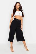 Boohoo Self Belt Wide Leg Culotte