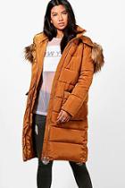 Boohoo Hannah Boutique Longline Padded Coat