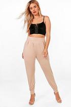 Boohoo Plus Lucia Front Jersey Hareem Trouser