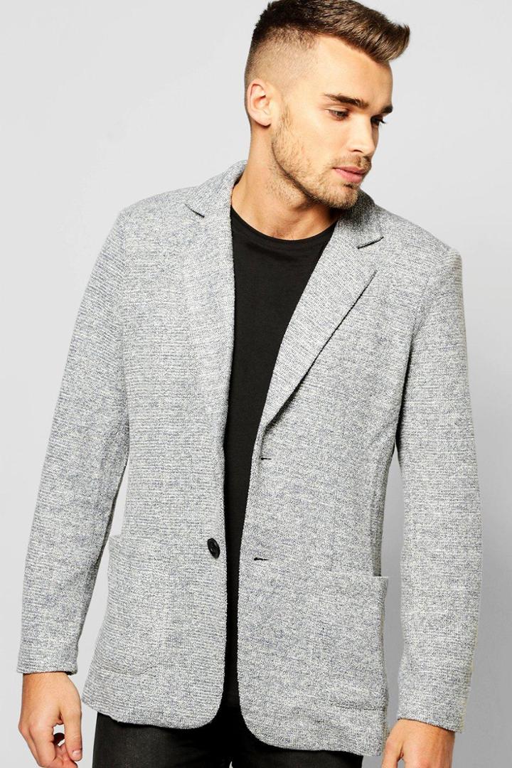 Boohoo Single Breasted Smart Blazer Grey