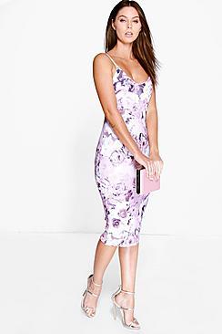 Boohoo Carolinn Floral Midi Dress