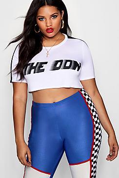 Boohoo Stefflon Don Crop Slogan T-shirt