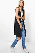 Boohoo Nicole Sleeveless Tab Back Duster