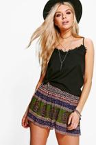 Boohoo Molly Printed Woven Shorts Multi