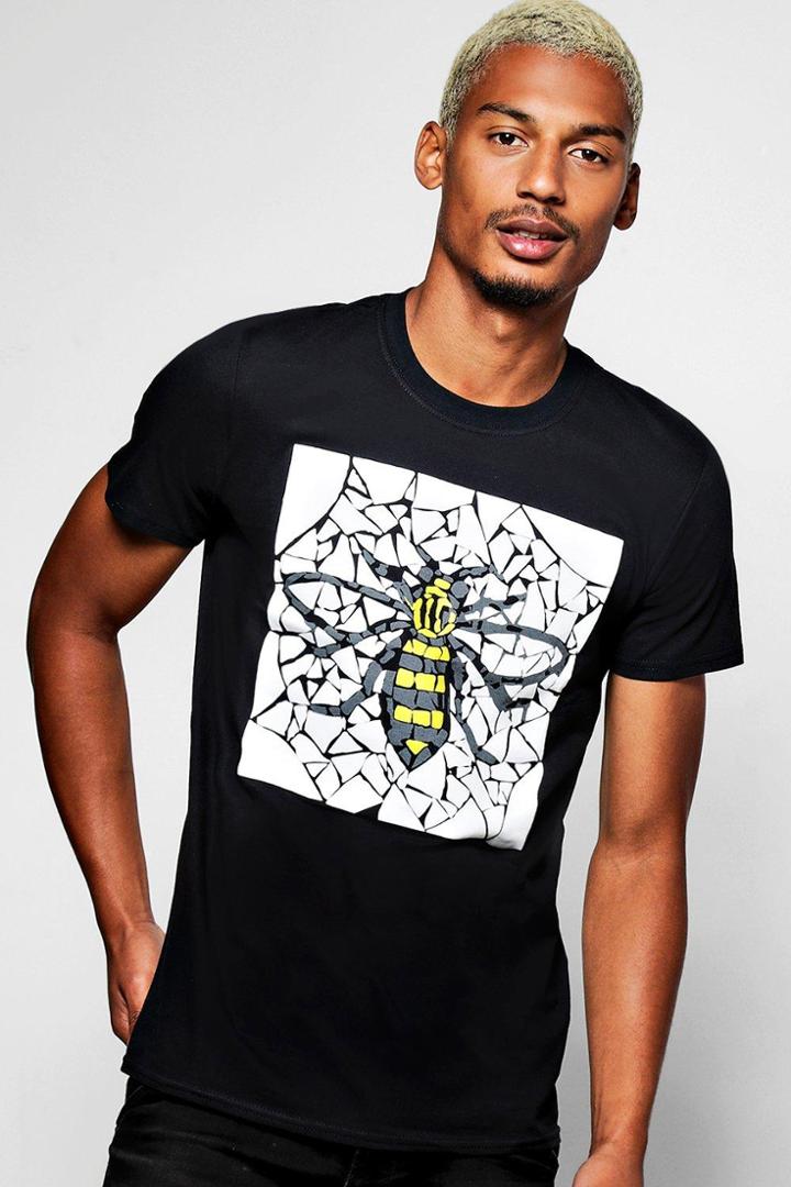 Boohoo Mcr Charity Tee-100% Of Profits Donated To Emergency Fund Black