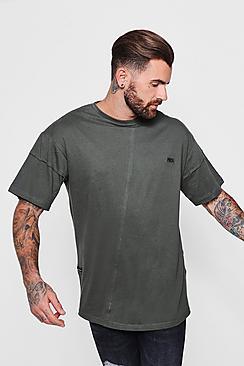 Boohoo Oversized Slogan Panel T-shirt