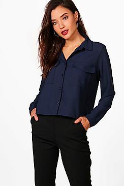 Boohoo Sophie Pocket Detail Shirt
