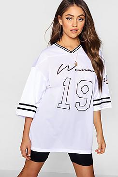 Boohoo Woman Airtex Baseball T-shirt