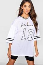 Boohoo Woman Airtex Baseball T-shirt