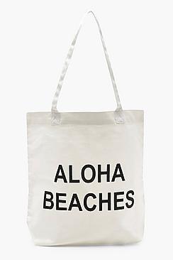 Boohoo Lily Beach Slogan Shopper