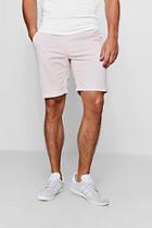 Boohoo Pale Pink Chino Short With Turn Up Hem