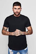 Boohoo Longline T-shirt With Back Tape
