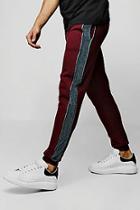 Boohoo Skinny Party Jogger With Velour Side Tape