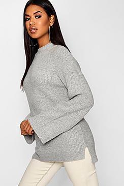 Boohoo Raglan Flared Sleeve Jumper