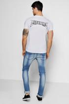 Boohoo White Metallica Back Print Band Licence Tee White