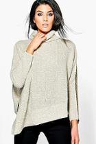 Boohoo Nicole Asymmetrical Cowl Neck Jumper