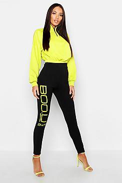 Boohoo Boo U 247 Neon Printed Leggings