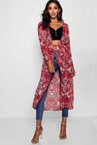 Boohoo Millie Floral Belted Kimono
