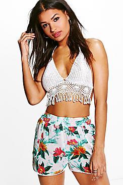 Boohoo Megan Tropical Beach Shorts
