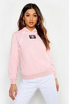 Boohoo Woman Print Piping Detail Hoody