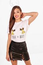 Boohoo Kelly Gin-gle Bells Slogan Xmas T-shirt