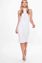 Boohoo Boutique Ellie Lace Tassel Neck Midi Dress