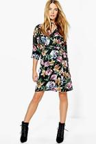 Boohoo Ailsa Wrap Around Floral Dress