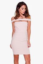 Boohoo Astrid Strapless Choker Bodycon Dress