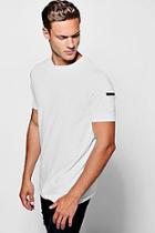 Boohoo Crew Neck T-shirt With Zip Pocket Sleeve