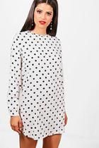 Boohoo Molly Spot Shirt Dress