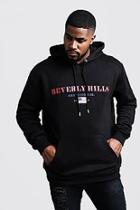 Boohoo Big And Tall Beverly Hills Print Hoodie