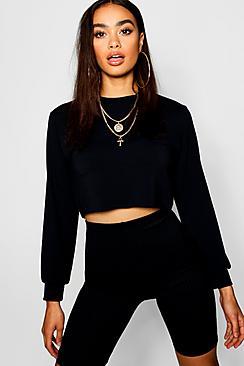 Boohoo Jumbo Rib Cycling Shorts