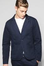 Boohoo Slim Fit Worker Blazer Navy