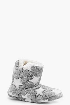 Boohoo Skyler Star Slipper Boots