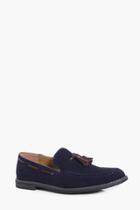 Boohoo Smart Suedette Tassle Loafers Navy