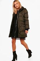 Boohoo Veronica Quilted Sporty Padded Parka
