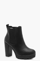 Boohoo Ellie Extreme Cleated Hiker Chelsea Boot