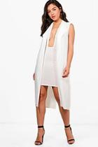 Boohoo Bea Slinky Halter Dress & Duster Co-ord